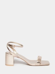 Long Tall Sally Gold 2 Part Block Heels - Image 1 of 5
