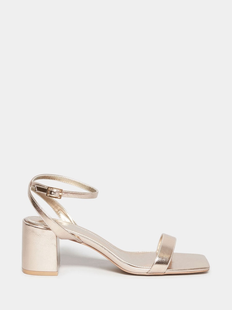 Gold - Long Tall Sally 2-teilige Schuhe mit Blockabsatz - Bild 1 von 5 Gold - Long Tall Sally 2-teilige Schuhe mit Blockabsatz - Bild 1 von 5