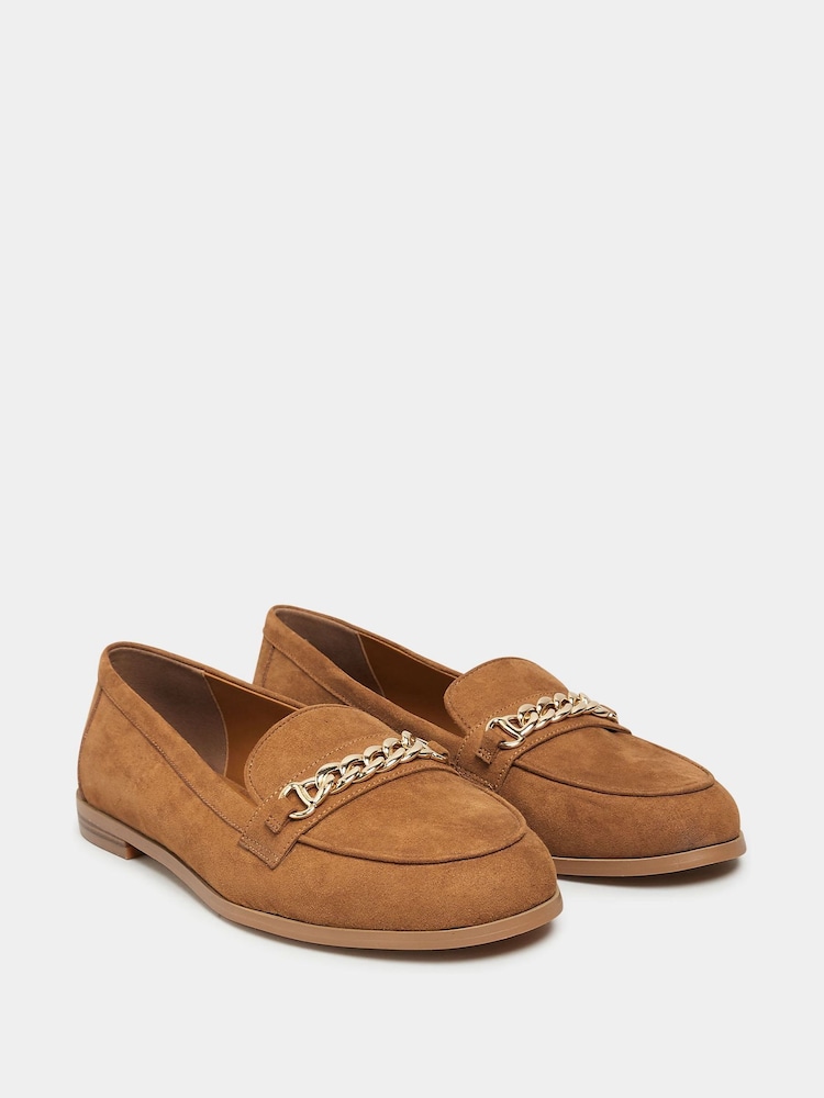 Long Tall Sally Brown Chain Loafers - Image 3 of 5