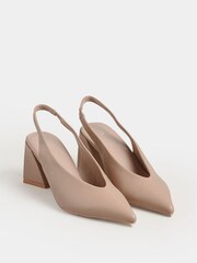Long Tall Sally Nude Slingback Courts - Image 1 of 4