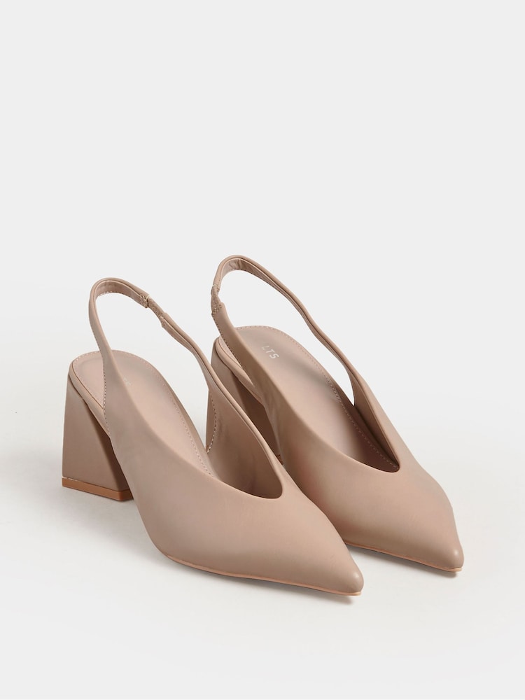 Long Tall Sally Nude Slingback Courts - Image 1 of 4