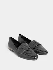 Long Tall Sally Black Metal Trim Loafers - Image 2 of 5