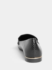 Long Tall Sally Black Metal Trim Loafers - Image 3 of 5