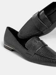 Long Tall Sally Black Metal Trim Loafers - Image 4 of 5