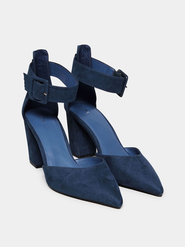Long Tall Sally Blue Pointed Court Heels - Image 2 of 4