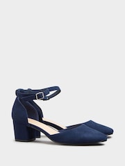 Long Tall Sally Blue Heel Court Shoes - Image 1 of 5