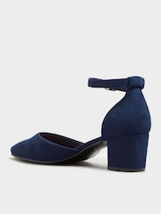 Long Tall Sally Blue Heel Court Shoes - Image 3 of 5