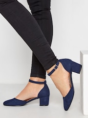 Long Tall Sally Blue Heel Court Shoes - Image 5 of 5