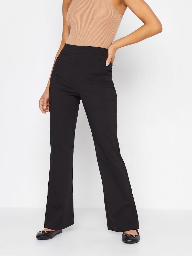 PixieGirl Petite Black Stretch Bengaline Bootcut Trousers - Image 1 of 3