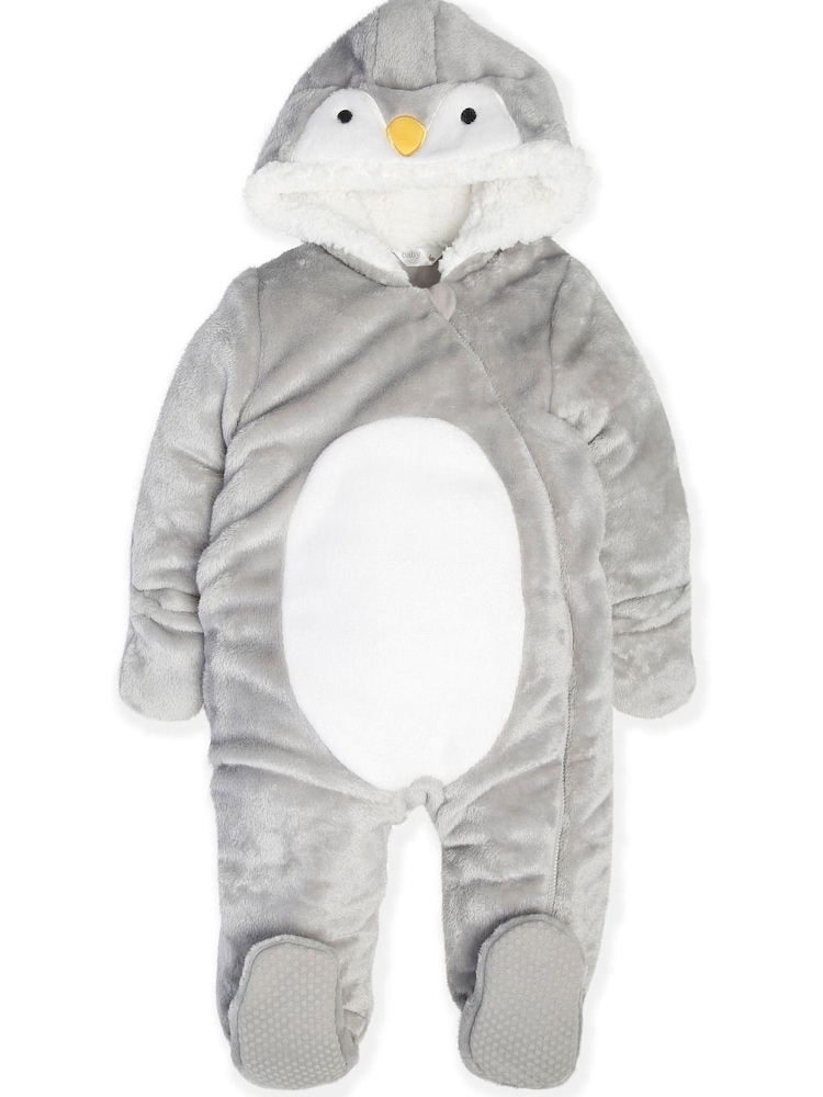 M&Co Grey Penguin Pramsuit - Image 1 of 3