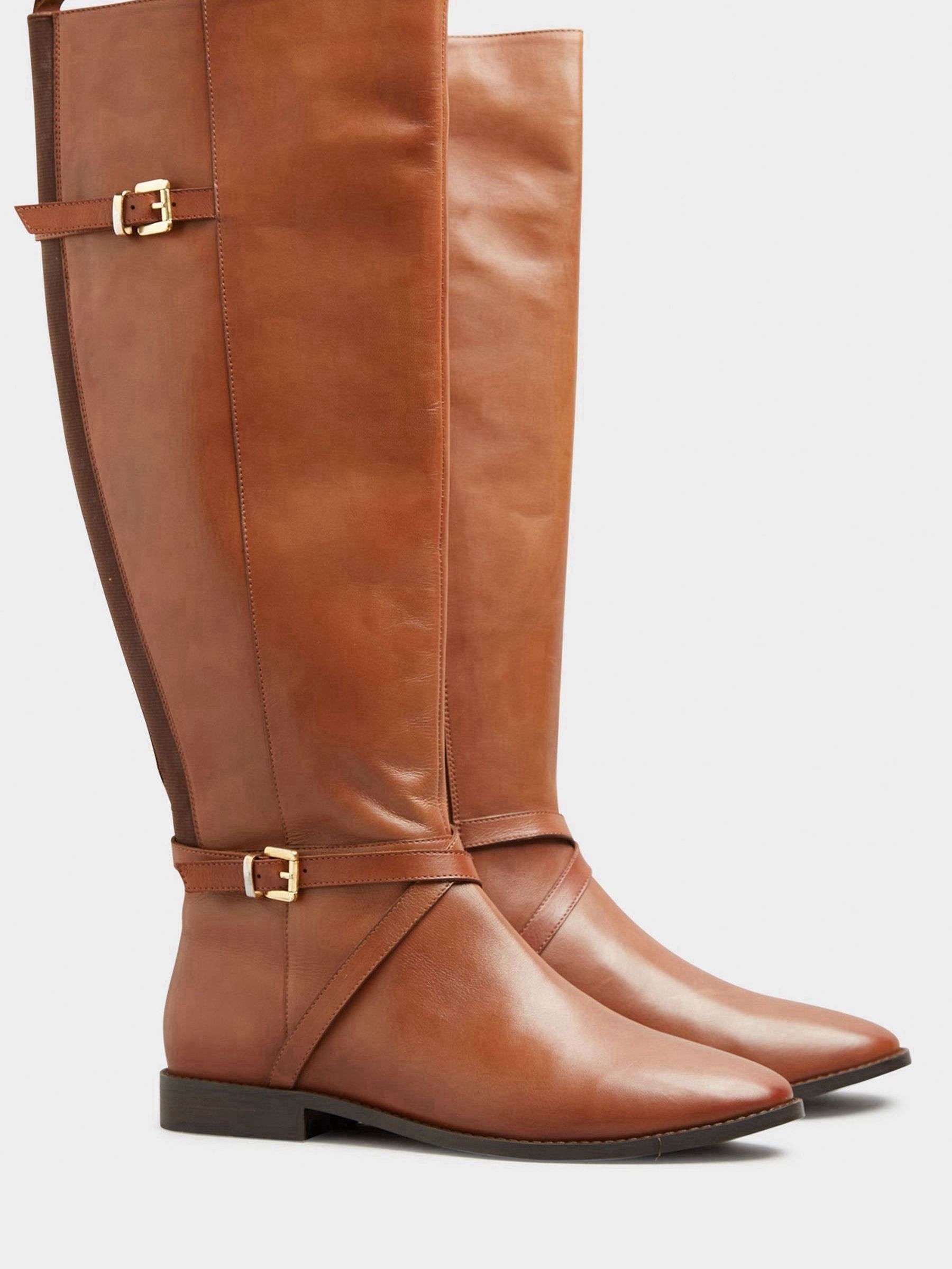 Buy Long Tall Sally Brown Leather Riding Boots from Next Luxembourg