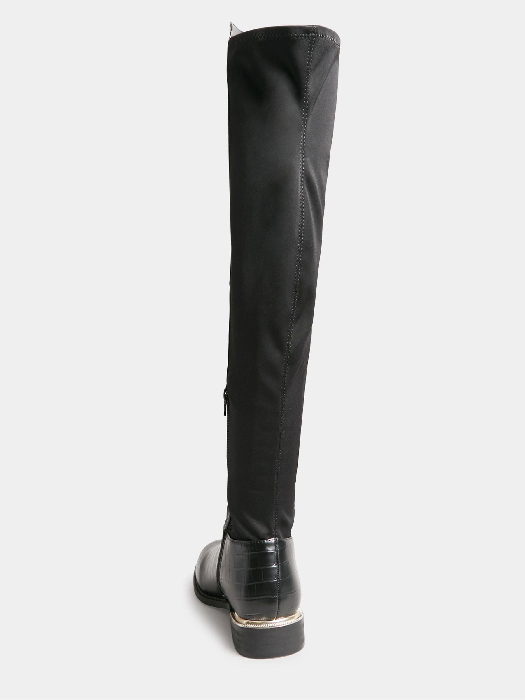 Buy Long Tall Sally Black 50/50 Stretch Over The Knee Croc