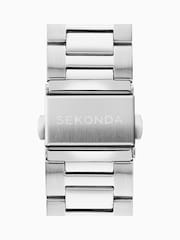 Sekonda Mens Silver Tone Ocean 43mm Analogue Watch With Case And Stainless Steel Bracelet With Blue Dial - Image 6 of 6