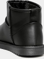 Yours Curve Black Extra-Wide Fit Mini Faux Fur PU Boots - Image 5 of 5