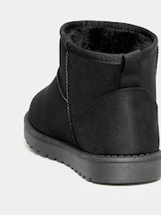 Yours Curve Black Extra-Wide Fit Mini Faux Fur Boots - Image 3 of 5