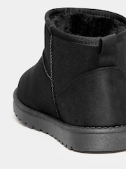 Yours Curve Black Extra-Wide Fit Mini Faux Fur Boots - Image 5 of 5