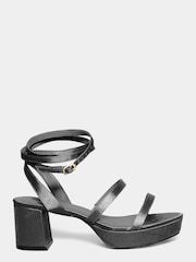 Yours Curve Black Wide-Fit Strappy Platform Heels - Image 3 of 5