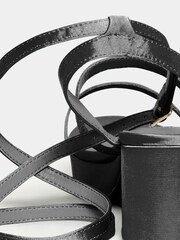 Yours Curve Black Wide-Fit Strappy Platform Heels - Image 4 of 5