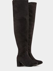 Yours Curve Black Wide Fit Wide Fit Evita Block Heel Over The Knee Boots - Image 3 of 4