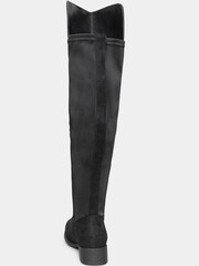 Yours Curve Black Extra Wide Fit Stretch Over The Knee Boots - Image 4 of 4