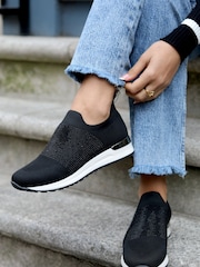 Negro - Zapatillas de deporte con adornos de strass Storme de Linzi - Imagen 1 de 4
