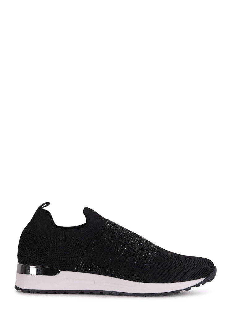 Negro - Zapatillas de deporte con adornos de strass Storme de Linzi - Imagen 2 de 4