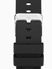 Sekonda Mens Circuit 39mm Analogue Black Watch With Silver Case And Silicone Strap With Dial - Image 6 of 6