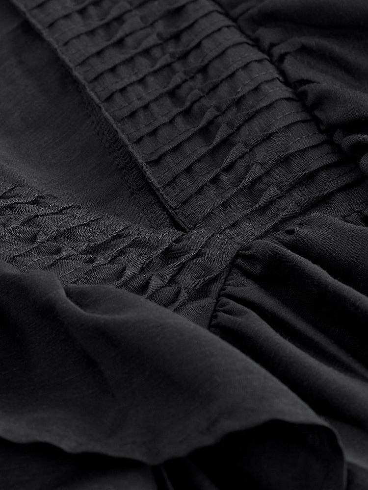 Black Sleeveless Ruffle V-Neck Top - Image 6 of 6