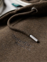 Superdry Tan Brown Essential Logo Zip Hoodie - Image 6 of 6