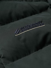 Superdry Green Hooded Microfibre Sports Puffer Jacket - Image 5 of 6