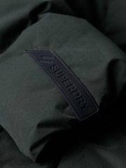 Superdry Green Hooded Microfibre Sports Puffer Jacket - Image 6 of 6