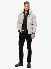 Superdry Grey Hooded Water-Repellent Boxy Puffer Jacket - Image 3 of 7