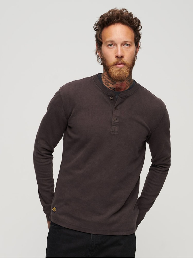Superdry Brown Relaxed Fit 100% Cotton Trailsman Corduroy T-Shirt - Image 1 of 4
