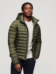 Superdry Green Hooded Fuji Sport Padded Jacket - Image 1 of 5