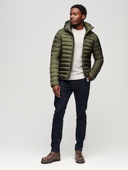Superdry Green Hooded Fuji Sport Padded Jacket - Image 3 of 5
