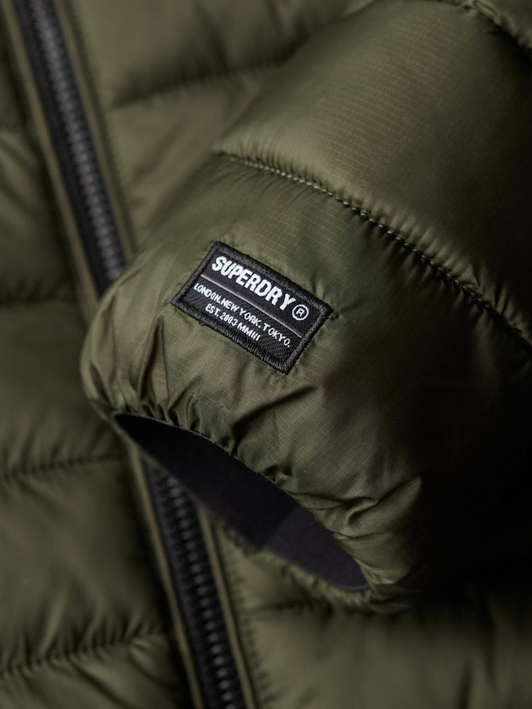 Superdry Green Hooded Fuji Sport Padded Jacket - Image 5 of 5