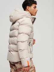 Superdry Nude Hooded Microfibre Sports Puffer Jacket - Image 3 of 6