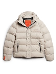 Superdry Nude Hooded Microfibre Sports Puffer Jacket - Image 4 of 6
