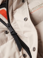 Superdry Nude Hooded Microfibre Sports Puffer Jacket - Image 5 of 6