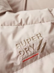 Superdry Nude Hooded Microfibre Sports Puffer Jacket - Image 6 of 6