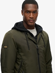 Superdry Green Military Hooded MA1 Bomber Jacket - Image 4 of 7