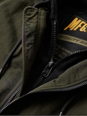 Superdry Green Military Hooded MA1 Bomber Jacket - Image 6 of 7