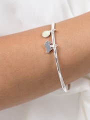 Radley Ladies Sloane Square Silver Plated Aquamarine Jumping Dog Bangles RYJ3317S - Image 1 of 5