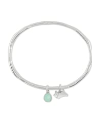 Radley Ladies Sloane Square Silver Plated Aquamarine Jumping Dog Bangles RYJ3317S - Image 3 of 5