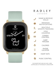 Radley Series Green 20 Smart Calling Watch with interchangeable Black Silicone and Eucalyptus Leather Straps RYS20-2126-SET - Image 4 of 4