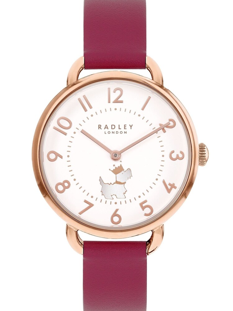 Radley Ladies Pink 25th Coronation Anniversary - Camden Collection Open Shoulder Dark Rose Watch RY21646 - Image 1 of 4 Radley Ladies Pink 25th Coronation Anniversary - Camden Collection Open Shoulder Dark Rose Watch RY21646 - Image 1 of 4