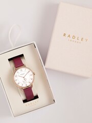 Radley Ladies Pink 25th Coronation Anniversary - Camden Collection Open Shoulder Dark Rose Watch RY21646 - Image 4 of 4