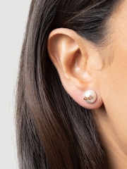 Radley Ladies Gold Plated Pearl Road 18ct Rose Jumping Dog Earrings RYJ1384S - Image 2 of 3
