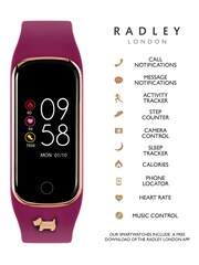 Radley Ladies Pink Series 8 Casis and Navy Prinnted Silicone Strap Smart Watch Set RYS08-2140-SET - Image 4 of 6