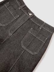 Brun - Reiss Sakura Flared Jeans med påsydde lommer - Bilde 10 av 10